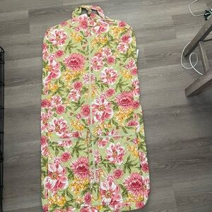 April Cornell Garment Bag floral quilt Zip Travel Vintage